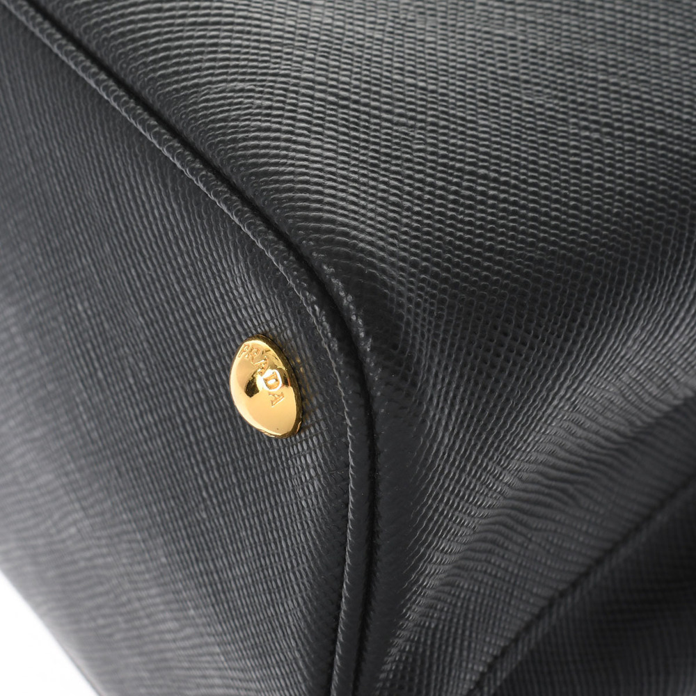 Prada Tote Bag Gold Hardware Saffiano 2way Bag Black - Picture 6 of 10